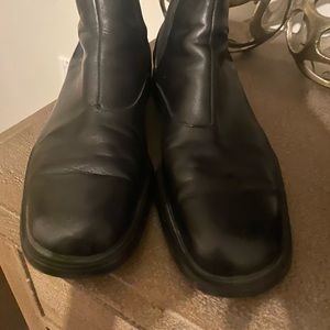 Ferragamo leather squared toe boots